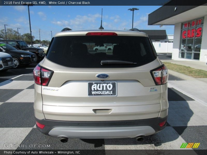 White Gold / Charcoal Black 2018 Ford Escape SEL 4WD