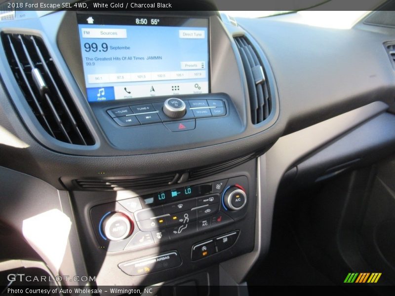 White Gold / Charcoal Black 2018 Ford Escape SEL 4WD