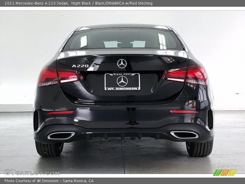 Night Black / Black/DINAMICA w/Red Stitching 2021 Mercedes-Benz A 220 Sedan