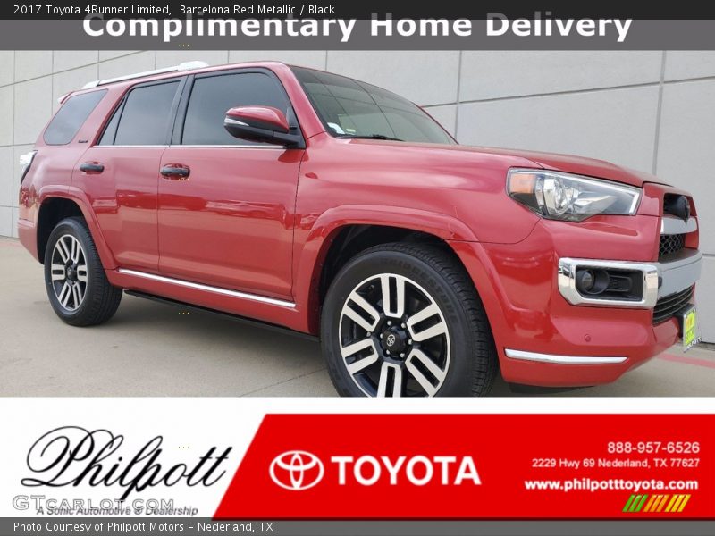 Barcelona Red Metallic / Black 2017 Toyota 4Runner Limited