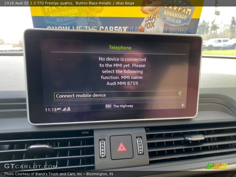 Mythos Black Metallic / Atlas Beige 2018 Audi Q5 2.0 TFSI Prestige quattro