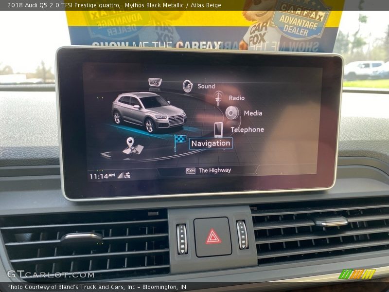 Mythos Black Metallic / Atlas Beige 2018 Audi Q5 2.0 TFSI Prestige quattro