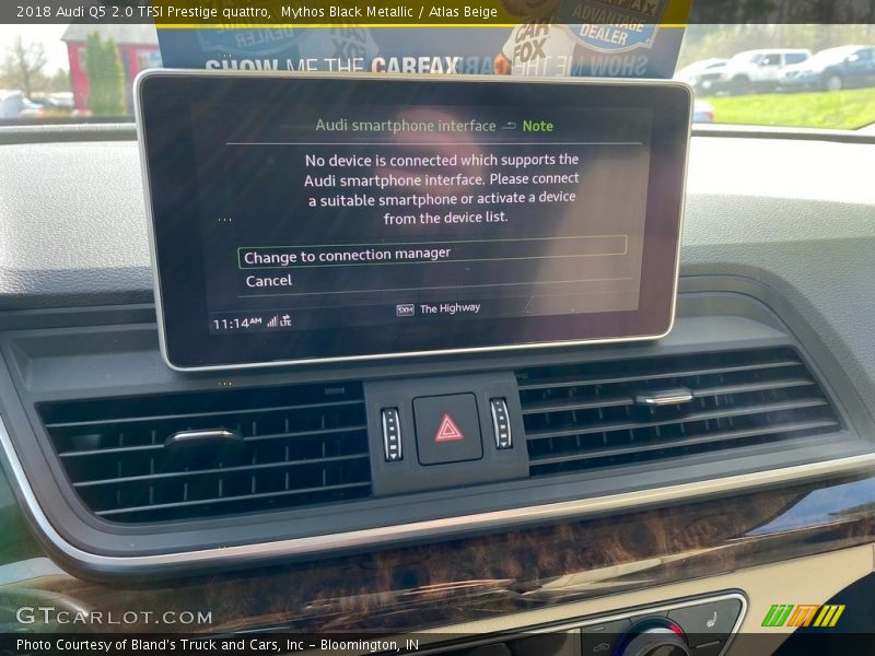 Mythos Black Metallic / Atlas Beige 2018 Audi Q5 2.0 TFSI Prestige quattro