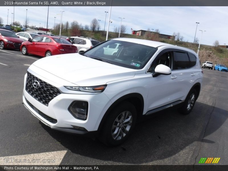 Quartz White / Black/Beige 2019 Hyundai Santa Fe SEL AWD