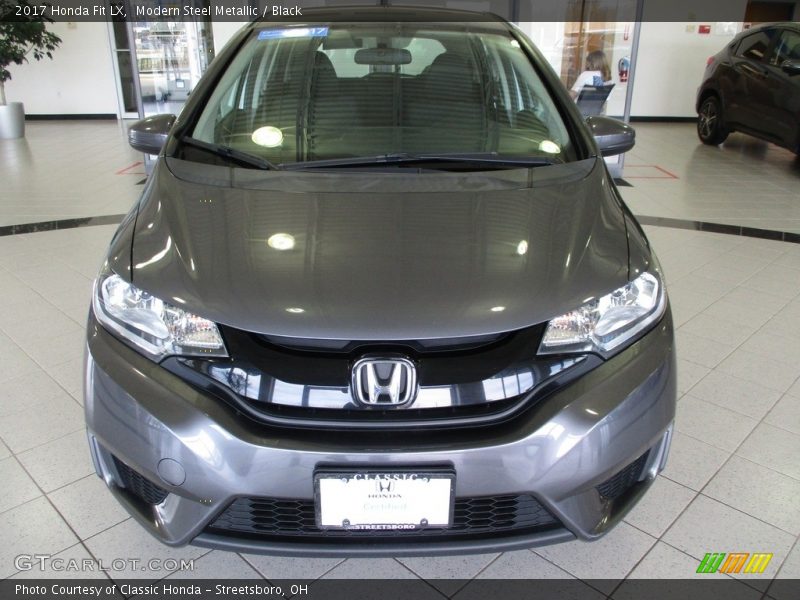 Modern Steel Metallic / Black 2017 Honda Fit LX