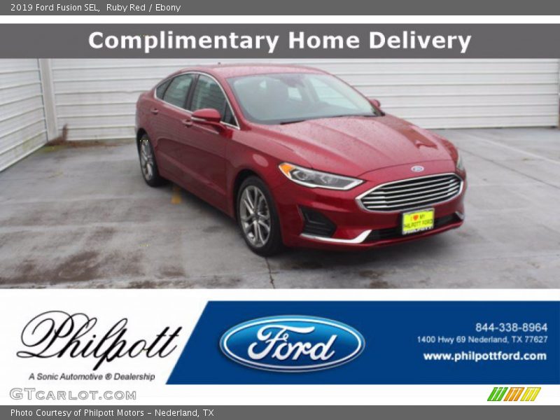 Ruby Red / Ebony 2019 Ford Fusion SEL