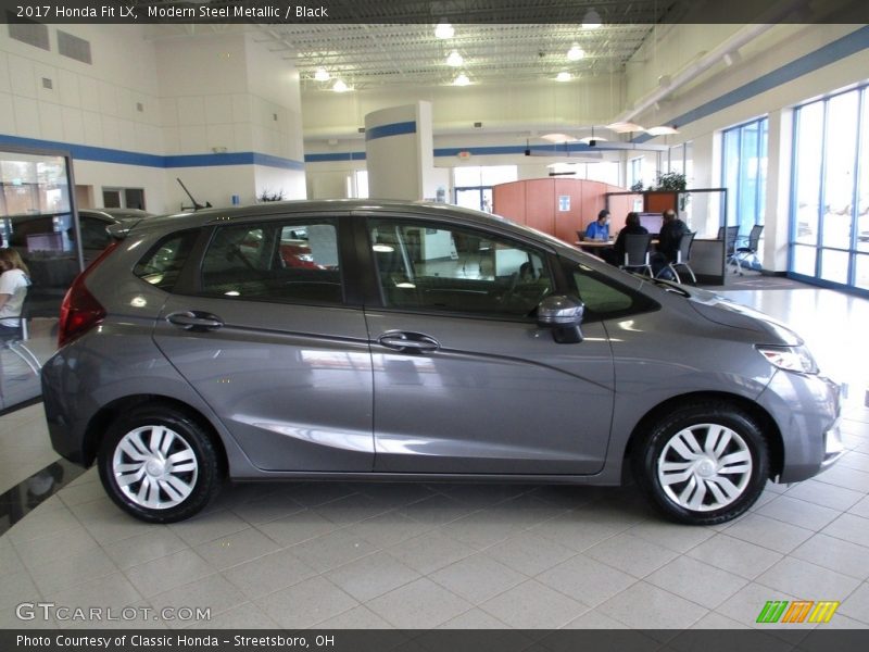Modern Steel Metallic / Black 2017 Honda Fit LX