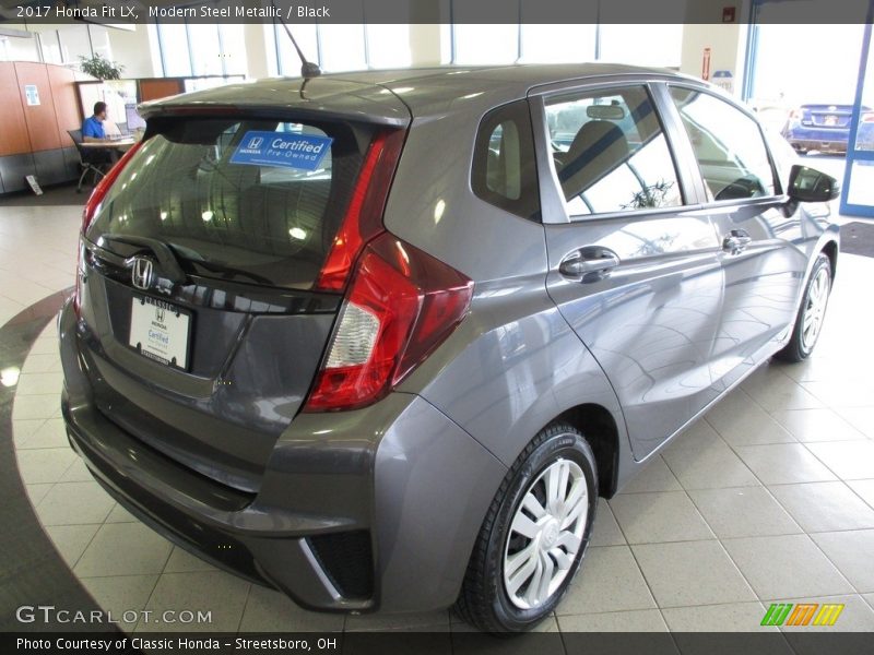 Modern Steel Metallic / Black 2017 Honda Fit LX