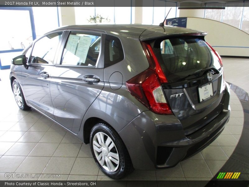 Modern Steel Metallic / Black 2017 Honda Fit LX