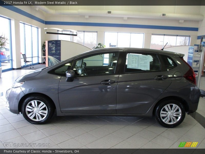 Modern Steel Metallic / Black 2017 Honda Fit LX
