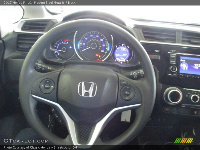 Modern Steel Metallic / Black 2017 Honda Fit LX