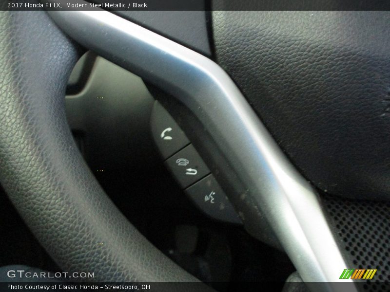 Modern Steel Metallic / Black 2017 Honda Fit LX