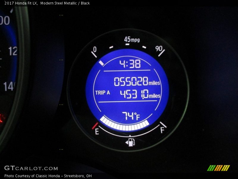 Modern Steel Metallic / Black 2017 Honda Fit LX