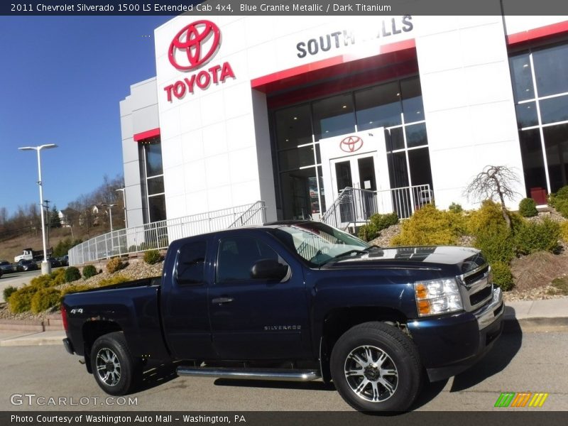 Blue Granite Metallic / Dark Titanium 2011 Chevrolet Silverado 1500 LS Extended Cab 4x4