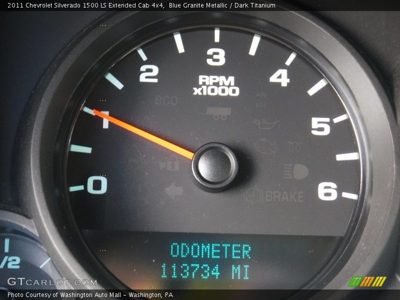 Blue Granite Metallic / Dark Titanium 2011 Chevrolet Silverado 1500 LS Extended Cab 4x4