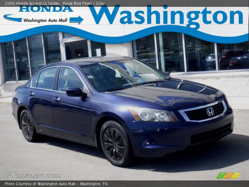 Royal Blue Pearl / Gray 2009 Honda Accord LX Sedan