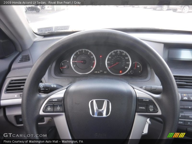 Royal Blue Pearl / Gray 2009 Honda Accord LX Sedan