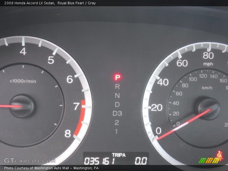 Royal Blue Pearl / Gray 2009 Honda Accord LX Sedan