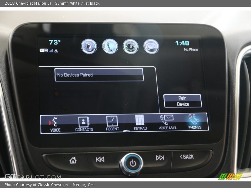 Summit White / Jet Black 2018 Chevrolet Malibu LT