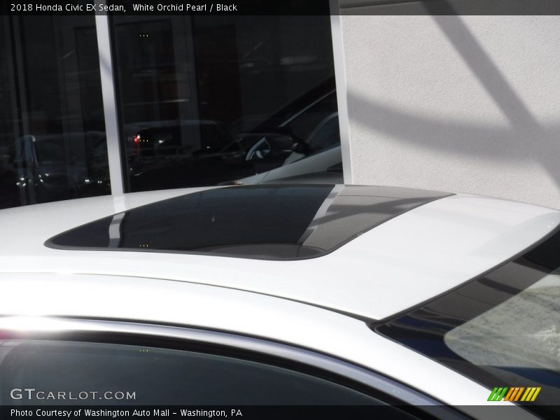 White Orchid Pearl / Black 2018 Honda Civic EX Sedan