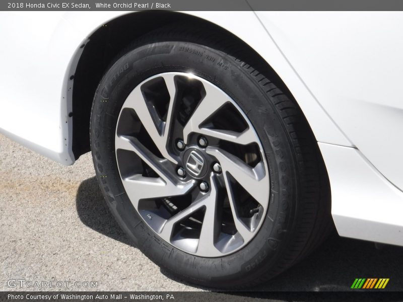 White Orchid Pearl / Black 2018 Honda Civic EX Sedan