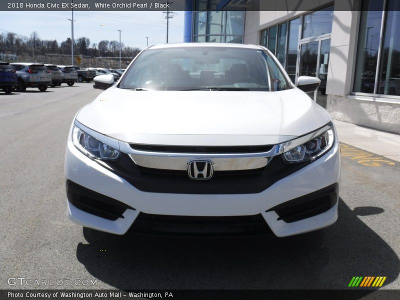 White Orchid Pearl / Black 2018 Honda Civic EX Sedan