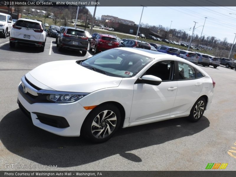 White Orchid Pearl / Black 2018 Honda Civic EX Sedan