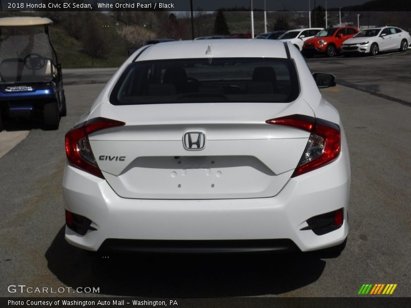 White Orchid Pearl / Black 2018 Honda Civic EX Sedan