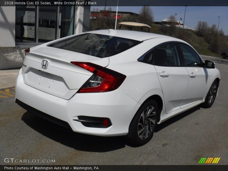 White Orchid Pearl / Black 2018 Honda Civic EX Sedan
