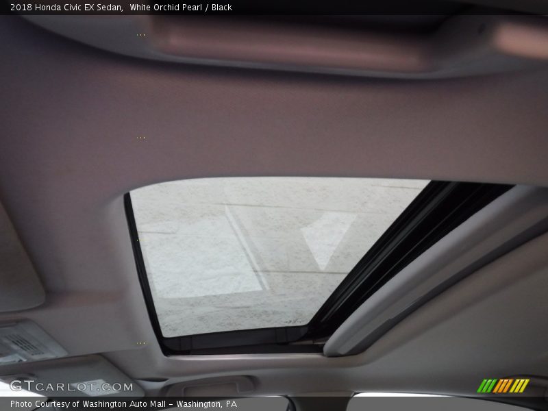 White Orchid Pearl / Black 2018 Honda Civic EX Sedan