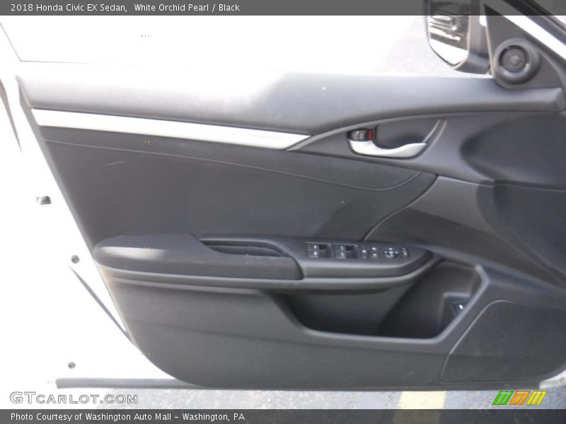 White Orchid Pearl / Black 2018 Honda Civic EX Sedan