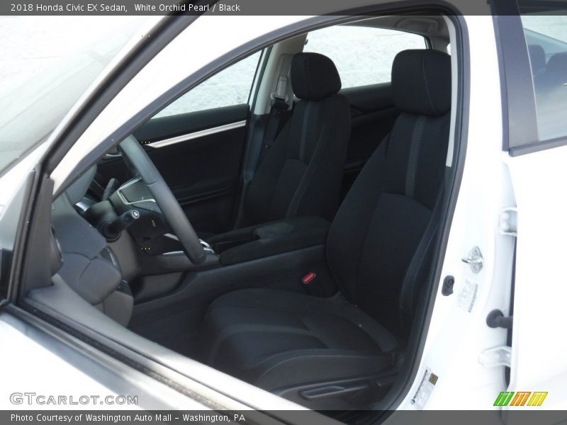 White Orchid Pearl / Black 2018 Honda Civic EX Sedan