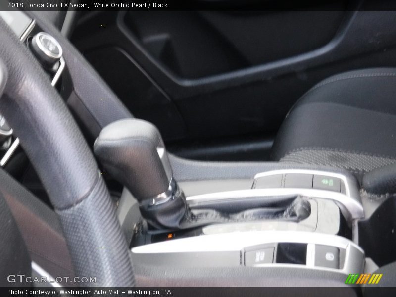 White Orchid Pearl / Black 2018 Honda Civic EX Sedan