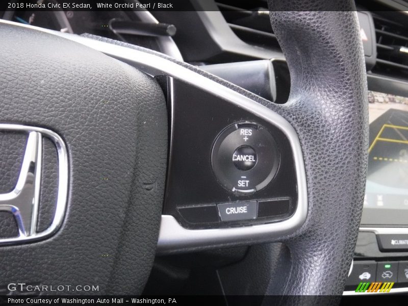 White Orchid Pearl / Black 2018 Honda Civic EX Sedan