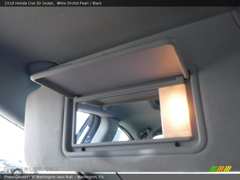 White Orchid Pearl / Black 2018 Honda Civic EX Sedan
