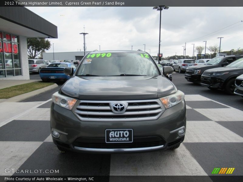 Cypress Green Pearl / Sand Beige 2012 Toyota Highlander Limited
