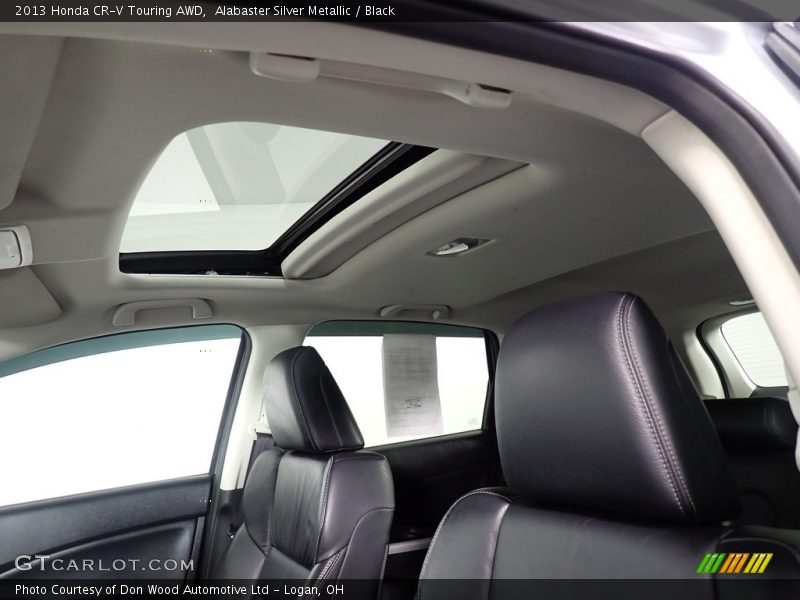 Alabaster Silver Metallic / Black 2013 Honda CR-V Touring AWD