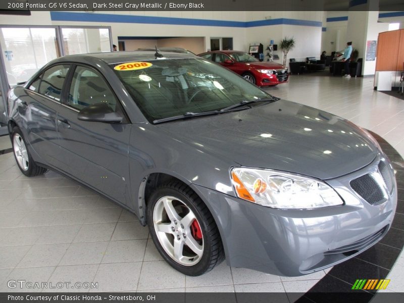 Dark Steel Gray Metallic / Ebony Black 2008 Pontiac G6 V6 Sedan