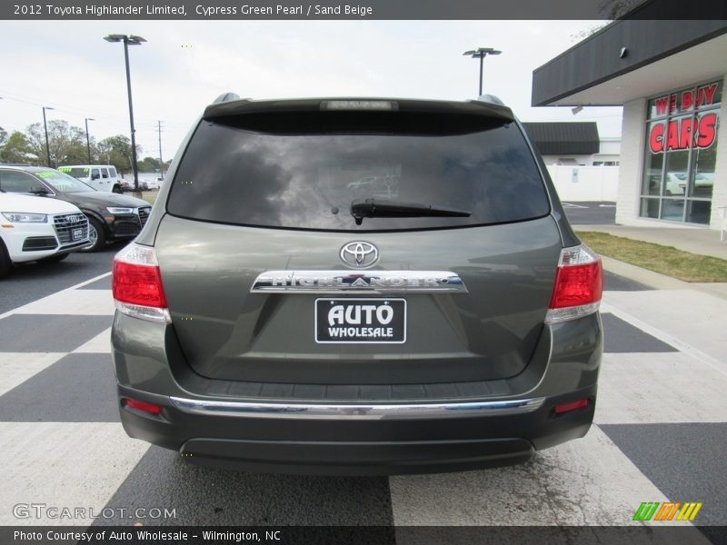 Cypress Green Pearl / Sand Beige 2012 Toyota Highlander Limited