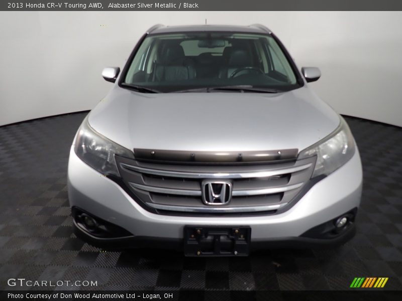 Alabaster Silver Metallic / Black 2013 Honda CR-V Touring AWD