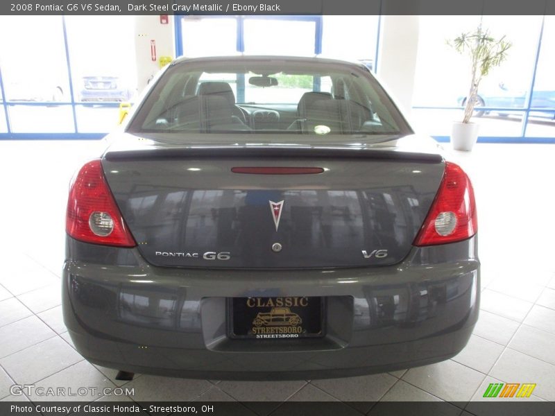 Dark Steel Gray Metallic / Ebony Black 2008 Pontiac G6 V6 Sedan