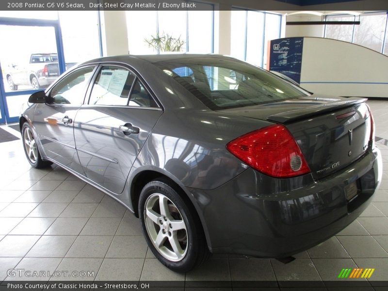 Dark Steel Gray Metallic / Ebony Black 2008 Pontiac G6 V6 Sedan