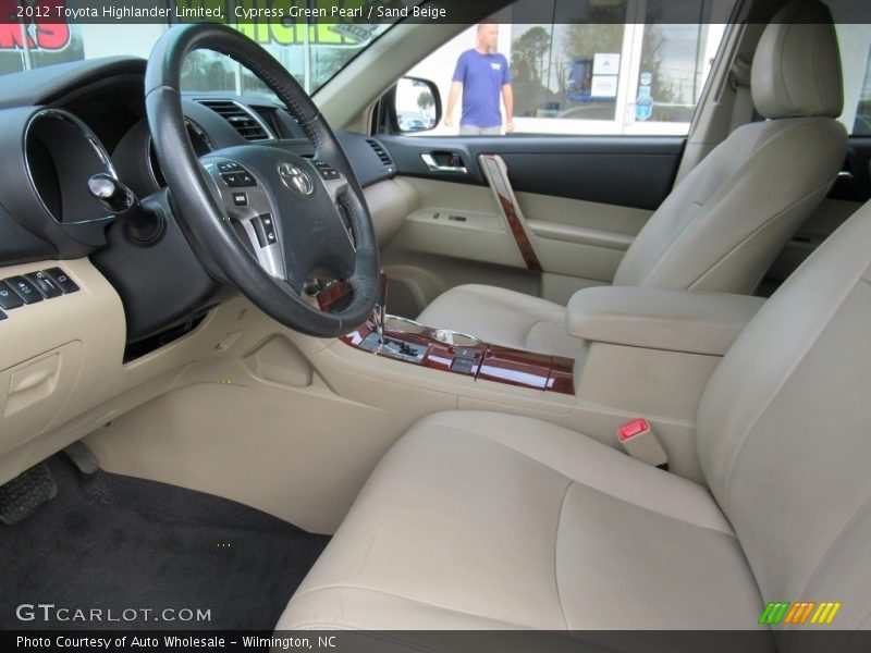 Cypress Green Pearl / Sand Beige 2012 Toyota Highlander Limited