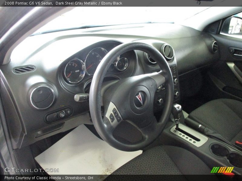 Dark Steel Gray Metallic / Ebony Black 2008 Pontiac G6 V6 Sedan