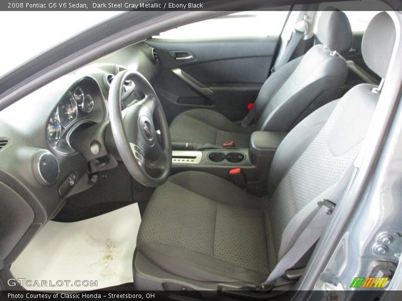 Dark Steel Gray Metallic / Ebony Black 2008 Pontiac G6 V6 Sedan