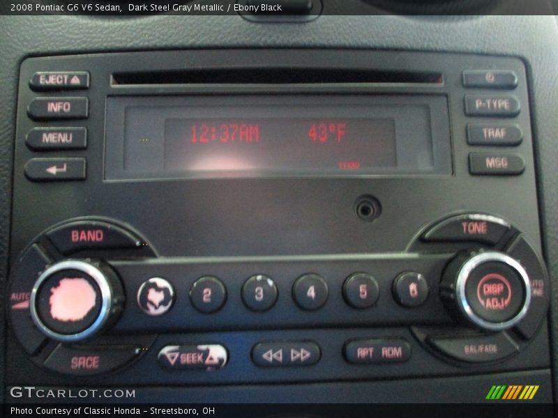 Dark Steel Gray Metallic / Ebony Black 2008 Pontiac G6 V6 Sedan