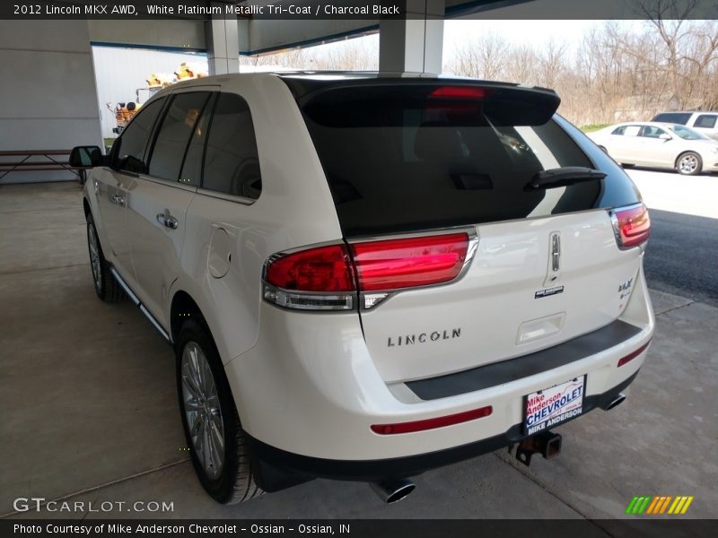 White Platinum Metallic Tri-Coat / Charcoal Black 2012 Lincoln MKX AWD