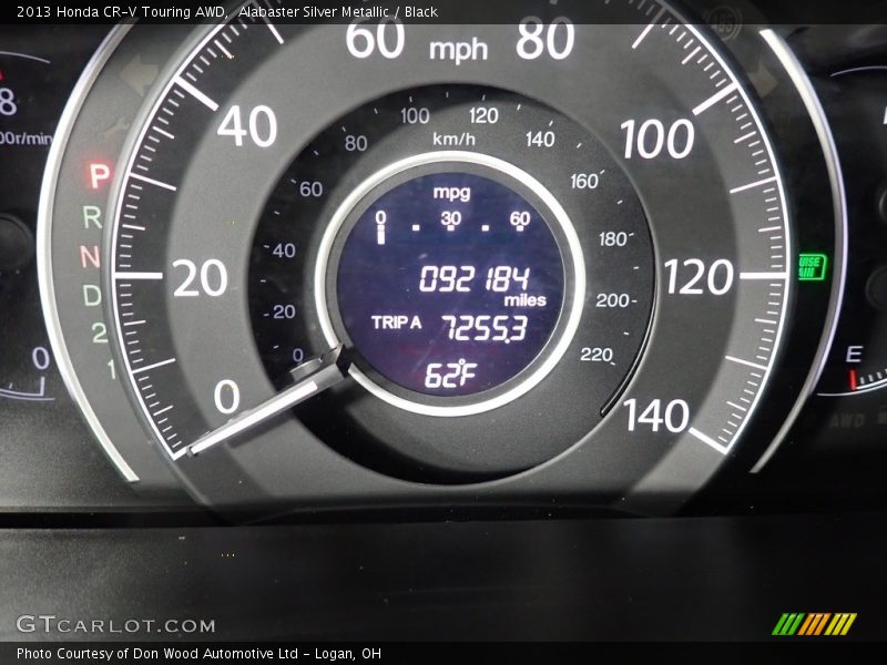 Alabaster Silver Metallic / Black 2013 Honda CR-V Touring AWD