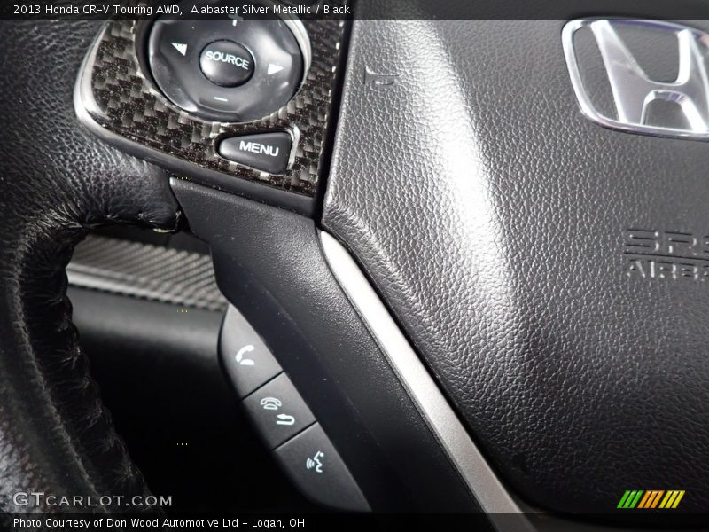 Alabaster Silver Metallic / Black 2013 Honda CR-V Touring AWD