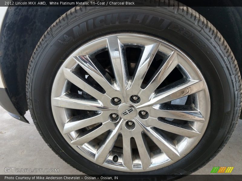White Platinum Metallic Tri-Coat / Charcoal Black 2012 Lincoln MKX AWD